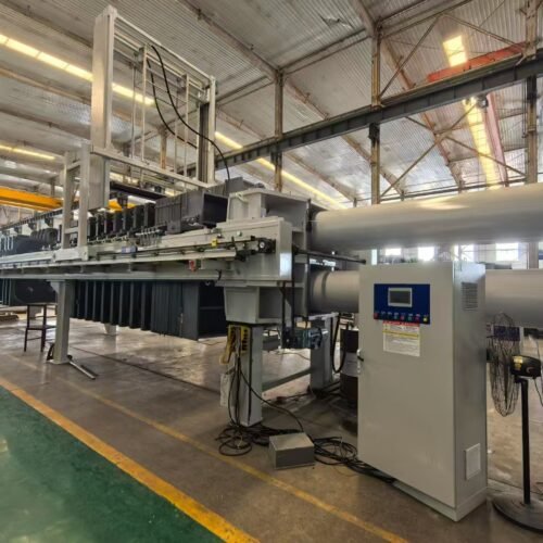 Fully automatic chamber filter press in industrial workshop, high-efficiency solid-liquid separation equipment