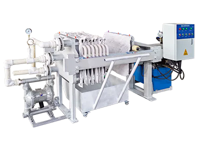 Small filter press machine for laboratory and industrial liquid-solid separation